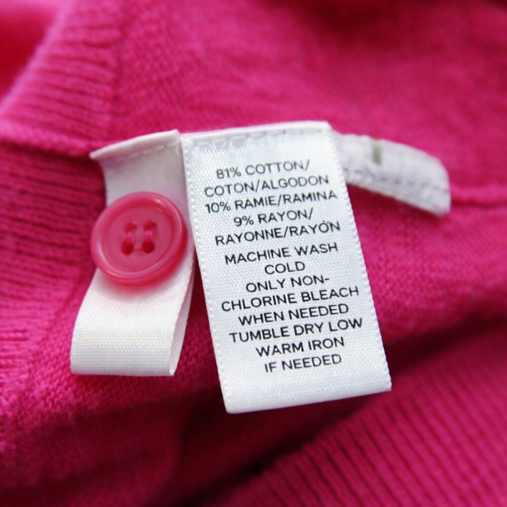 LOFT Pink Cardigan Sweater Size Medium Lightweight Button Front - Picture 5 of 6